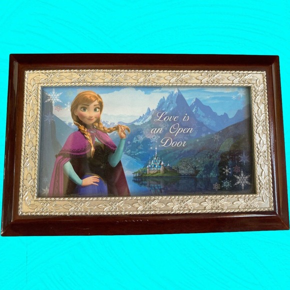 Disney FROZEN Bradford Exchange Jewelry & Music Box Plays Love Is An Open Door - Picture 1 of 9